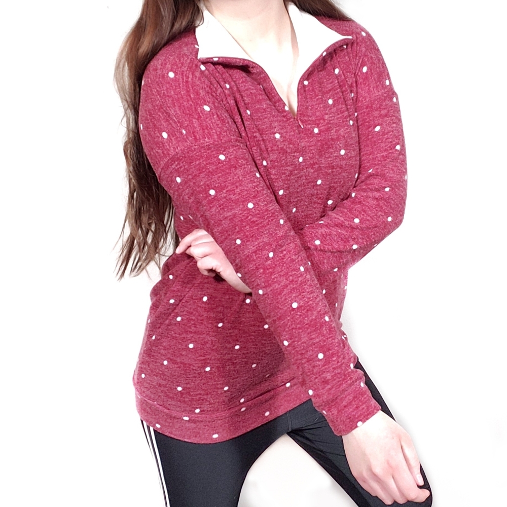 Vintage Style Polka Dot Pullover Top